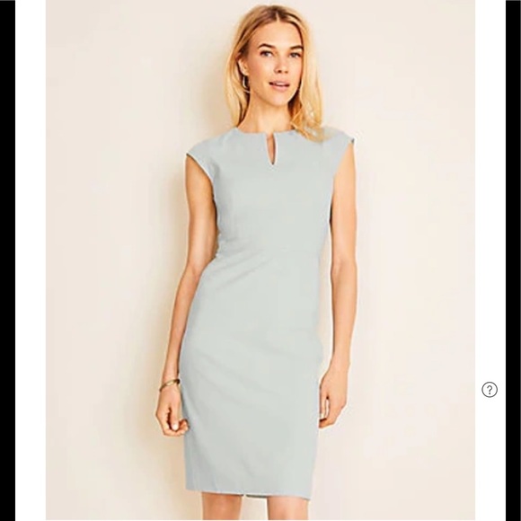 Ann Taylor Dresses & Skirts - Ann Taylor Keyhole Dress In Pale Teal Size 8